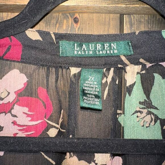 Lauren Ralph Lauren Floral Print Sheer Top - Picture 3 of 3